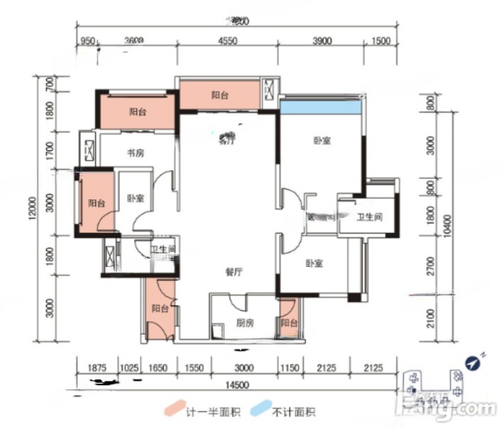 华熙live528_锦都4号楼标准层d4户型_成都去房网