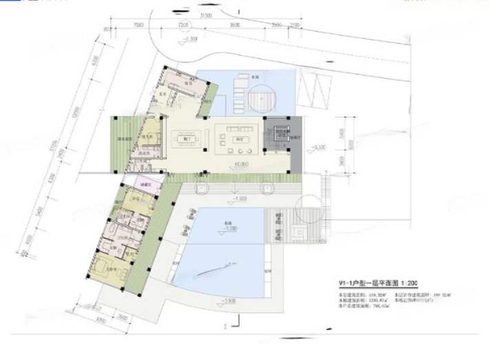 梦云南·海东方v1-1一层平面图-1 6室3厅8卫1厨